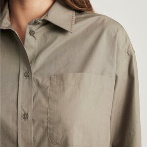 Frankie Shop Light Gray Button-Down Shirt